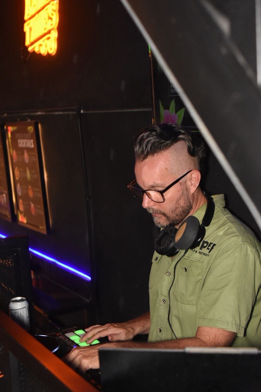 DJ booth during Siem Reap nightlife at Drunken Monkey Bar