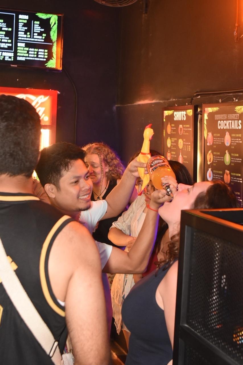 Party action at Drunken Monkey Bar